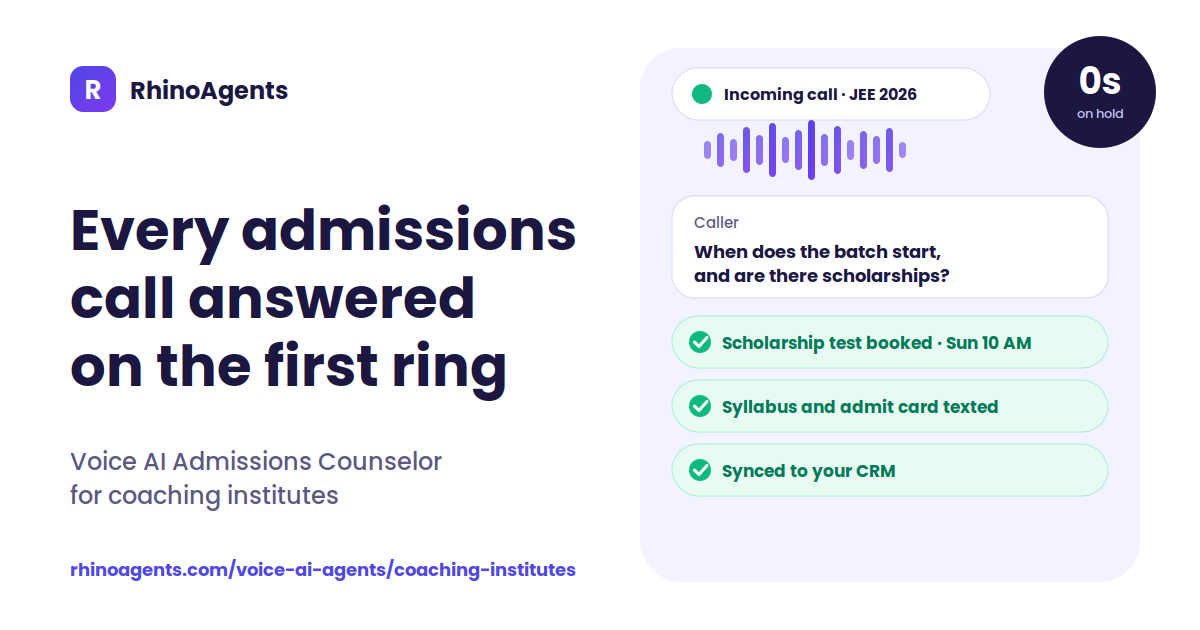 ai voice agents for coaching institutes