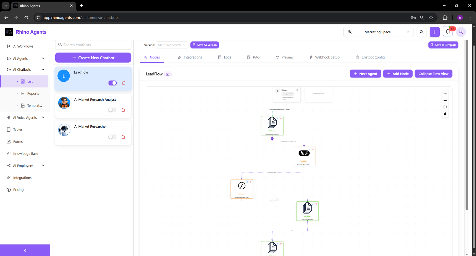 Chatbot Workflow
