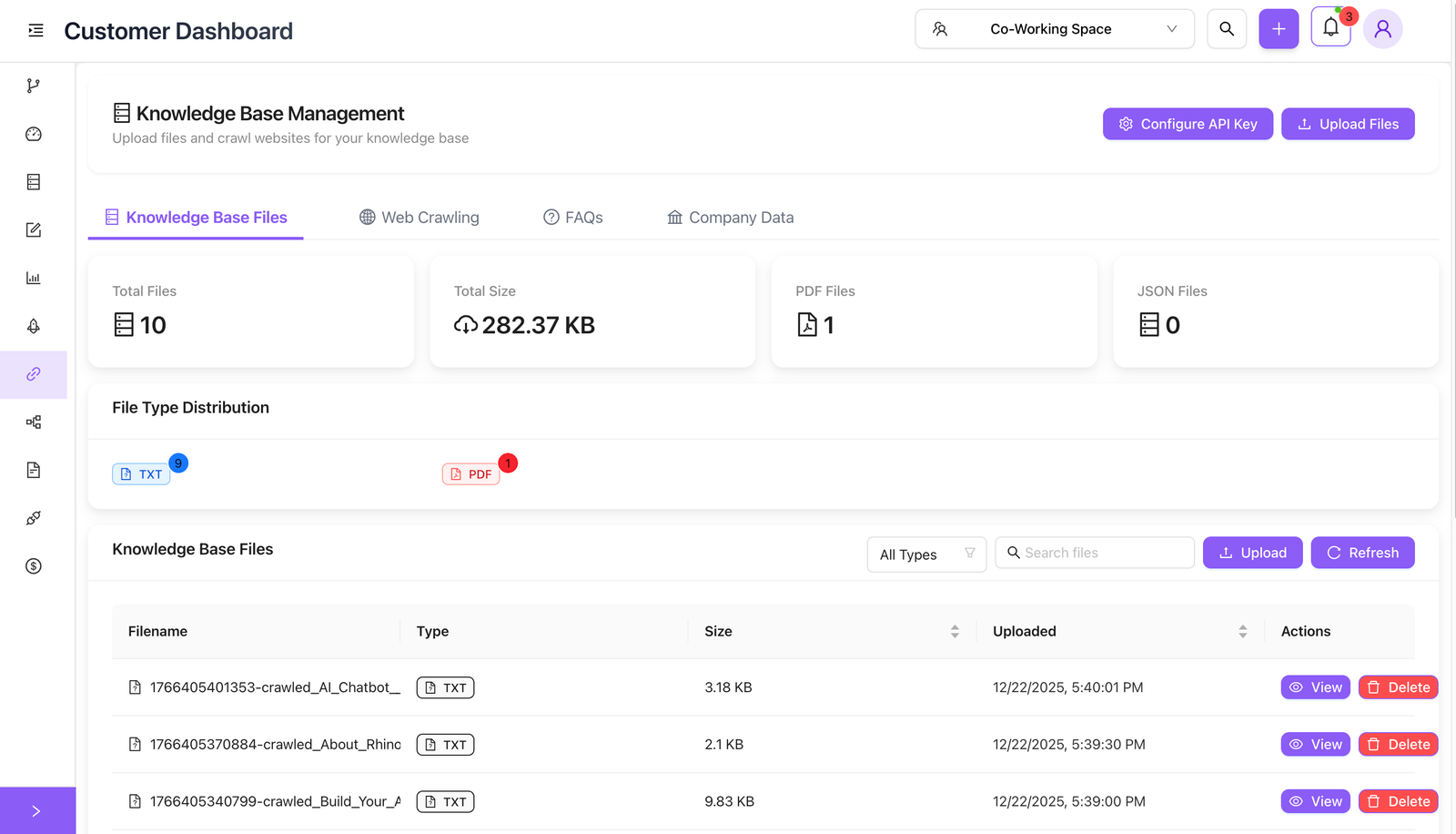 File Management Dashboard
