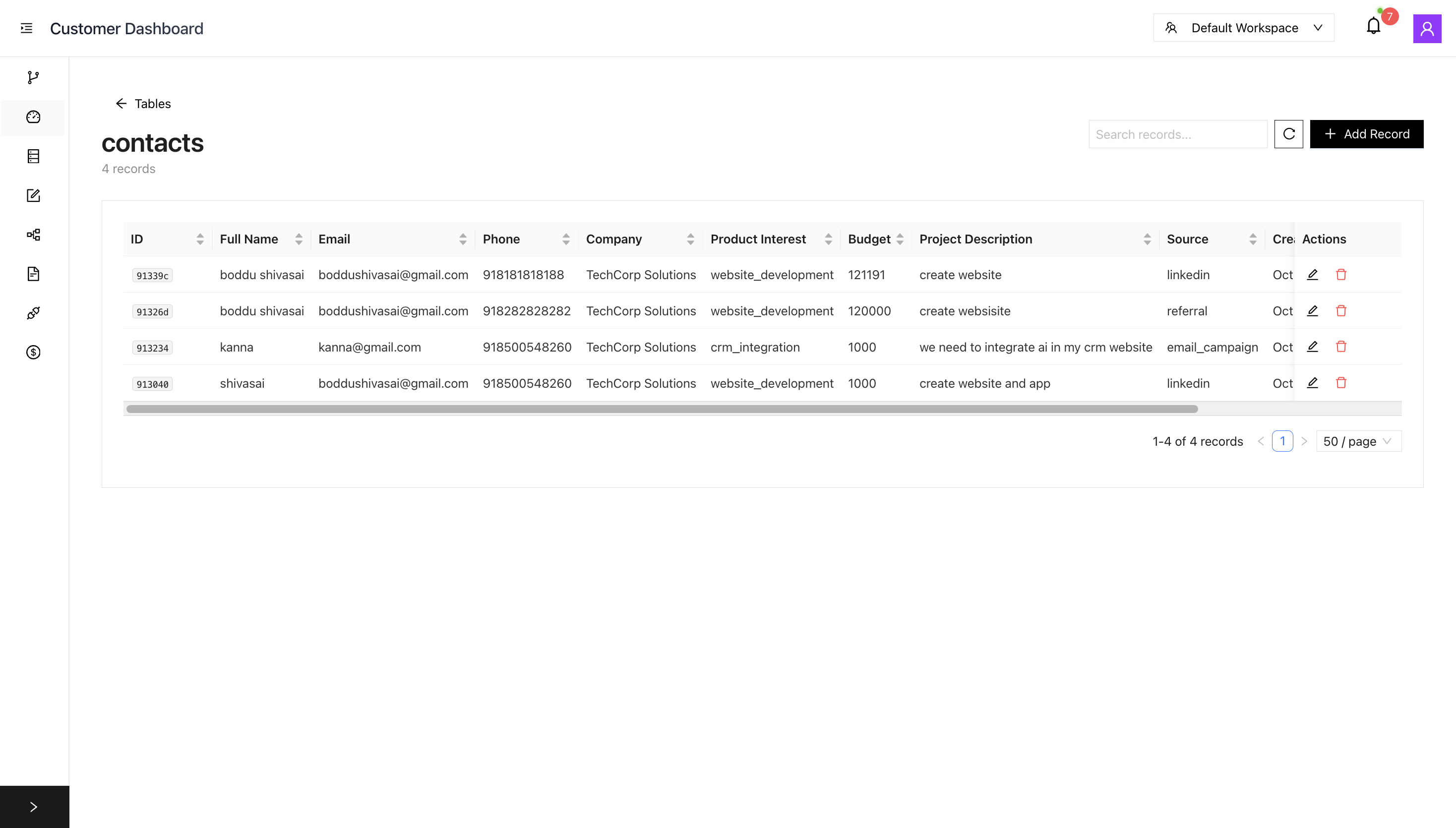 Contacts Management