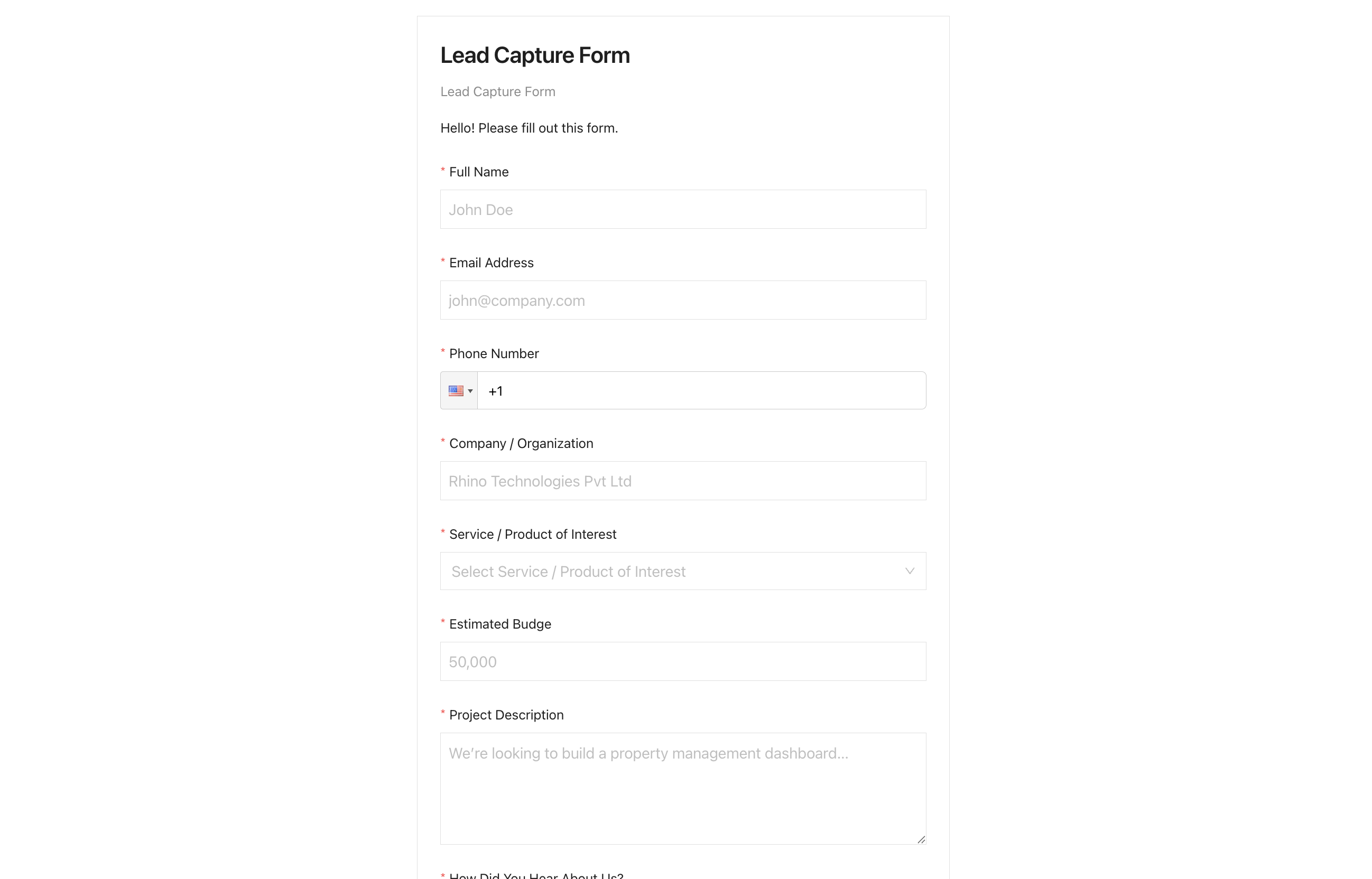 Shareable Form Links
